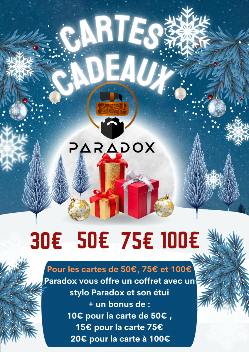 Cartes Cadeau Noël Paradox